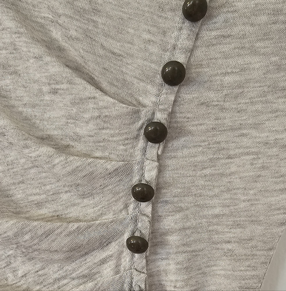 Stylish Ruched Button Blouse - Picture 3 of 8